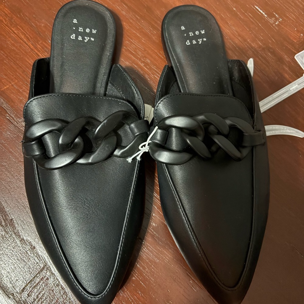 Size 6 black mules- brand new